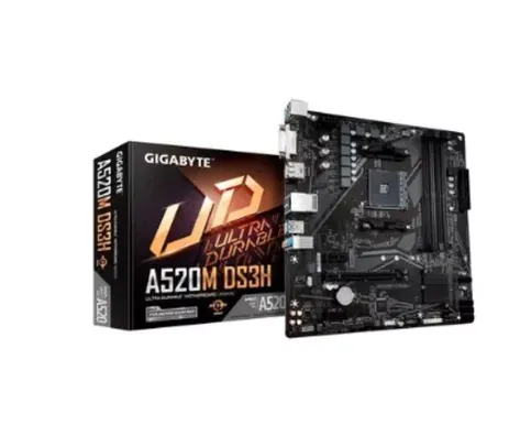 Placa Mãe Gigabyte A520M DS3H, AMD AM4, Micro ATX, DDR4