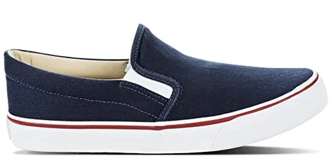 Tênis Street, Slip Canvas, Masculino, Marinho/Vermelho, 36