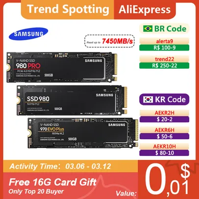 SSD NVMe M2 Samsung 980 Pro - 1TB