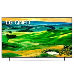 Smart TV LG 55 Polegadas LED 4K UHD NanoCell, 4 HDMI, 2 USB, Quantum Dot, FreeSync, ThinQAI Google, Alexa - 55QNED80SQA