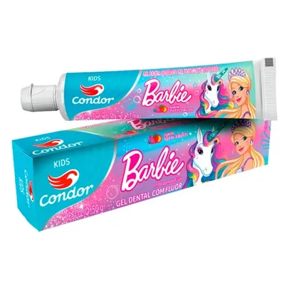 [REC] [+Por- R$ 4.9] Condor, Creme Dental Infantil Kids, Barbie, Com Flúor, Sabor Tutti Frutti, 50G