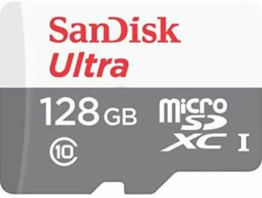 (Marketplace) Cartão Microsd Sandisk Ultra 128Gb Cl 10 80Mb/S Lacrado
