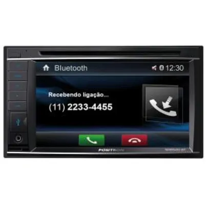 Central Multimídia Pósitron SP8520BT Duble DIN com Tela de 6,2" Touchscreen, Entradas USB e Auxiliar, Bluetooth, SD-Card e Controle Remoto - R$ 476,91