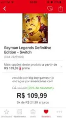 Rayman legends para switch - R$99