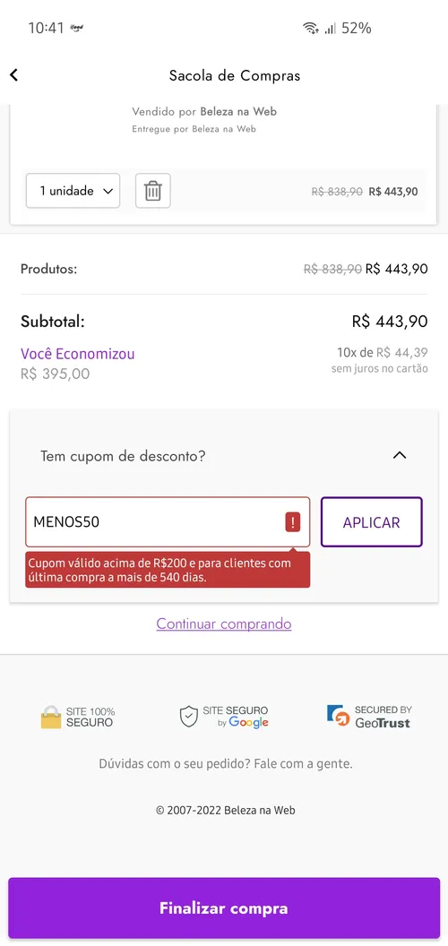 Imagen na descrição da promoção