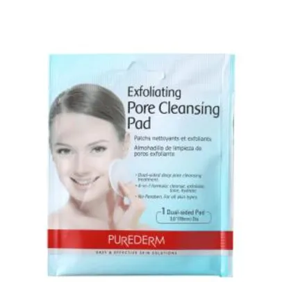 Purederm Exfoliating Pore Cleansing Pads - Lenço Esfoliante para Limpeza Profunda (1 unidade) R$5