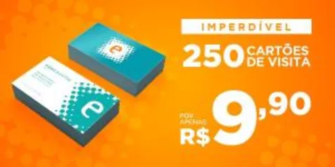 250 Cartões de Visita -  R$9,90