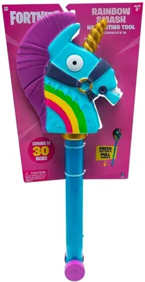 Brinquedo Arma com Topper de Borracha Rainbow Smash, 14", Fortnite, Sunny | R$150