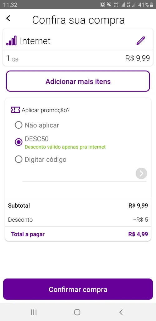 Imagem na descrição da promoção