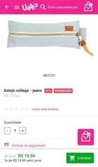 Estojo college - jeans - R$20