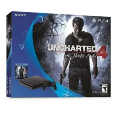 PS4 500GB Slim Uncharted 4 A Thief‘s End (midia fisica) (Sony) - R$1500