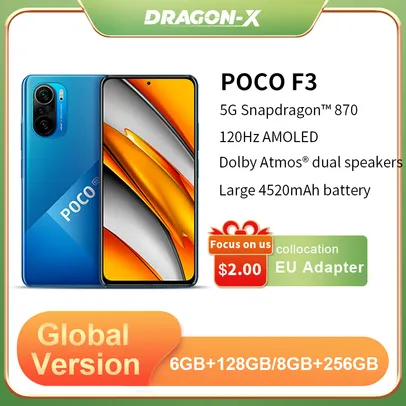 Smartphone Versão Global Poco F3 5G NFC 6GB 128GB