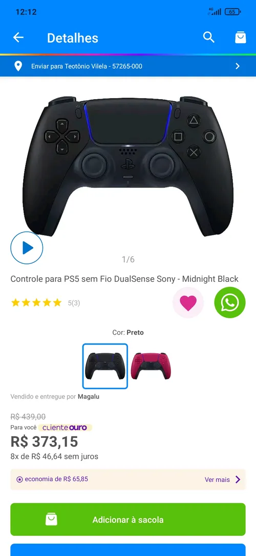 Imagem na descrição da promoção