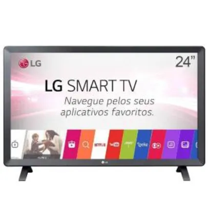 Smart TV 23,6", LG 24TL520S HD | R$692