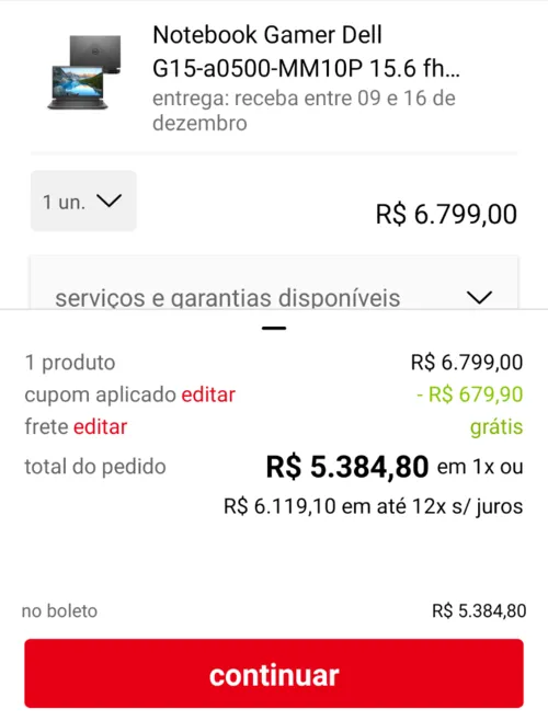 Imagem na descrição da promoção