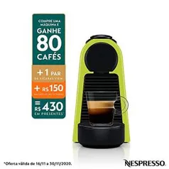 [PRIME] Nespresso Essenza Mini, Verde Lima, 110V - R$299