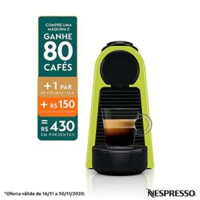 [PRIME] Nespresso Essenza Mini, Verde Lima, 110V - R$299