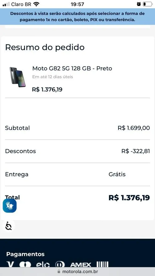 Imagem na descrição da promoção