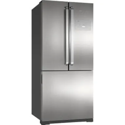 Refrigerador Brastemp Side Inverse BRO80 540 Litros Ice Maker Evox - R$3687