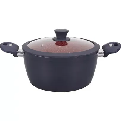 (AME R$ 56,99) Caçarola DreamCook Antiaderente 24cm Grafite com Tampa - Classic Home