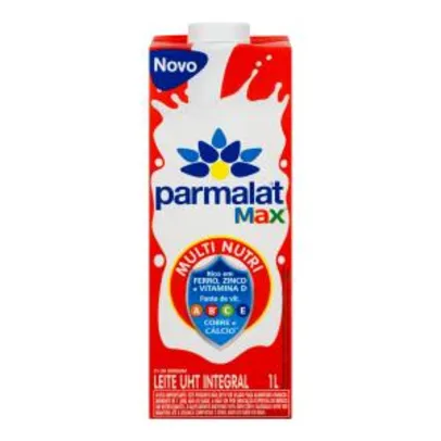 [CLUBE EXTRA] Leve 12 pague 9 - Leite Uht Integral Parmalat Max Caixa 1l R$3