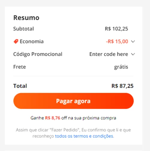 Imagem na descrição da promoção