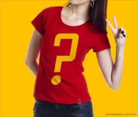Camiseta surpresa feminina a partir de R$26,10 na REDBUG