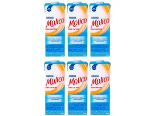 Kit Leite Desnatado Zero Lactose Molico 1L - 6 Unidades