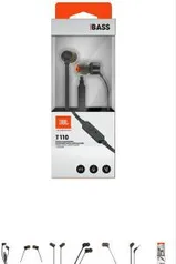 Fone de Ouvido, JBL, Tune 110 Intra-Auricular, Preto