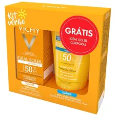 Kit Vichy Ideal Soleil Protetor Solar Facial Antibrilho Fps50 40g + Grátis Protetor Solar Corporal Hydrasoft Fps50 200ml