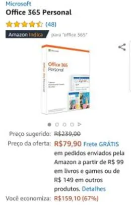 Office 365 Personal - R$80