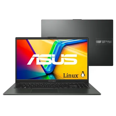 Notebook Asus Vivobook Go 15 E1504fa Amd Ryzen 3 7320u 4gb Ram 128GB SSD Linux Keepos Tela 15,6 Fhd Black - Nj1291