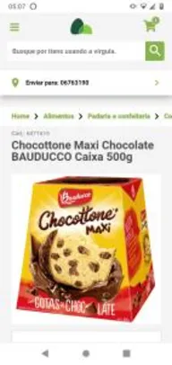 Chocottone Maxi Chocolate BAUDUCCO Caixa 500g | R$6
