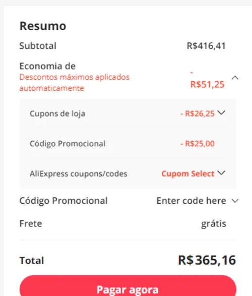 Imagem na descrição da promoção