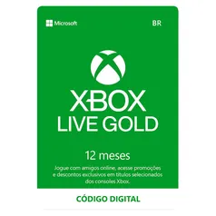 [PIX ou BOLETO] Gift Card Xbox Live Gold - 12 Meses - Código Digital