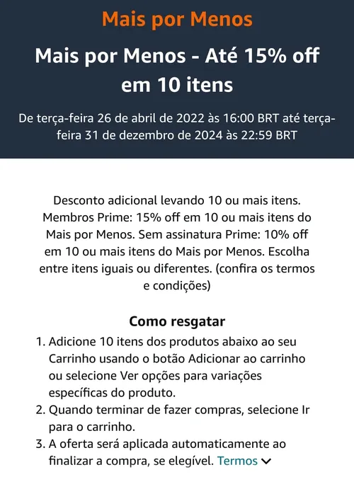 Imagem na descrição da promoção