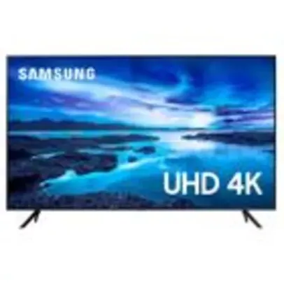 Smart TV Samsung 50 Polegadas UHD 4K, 3 HDMI, 1 USB, Processador Crystal 4K, Tela sem limites, Visual Livre de Cabos, Alexa - UN50AU7700GXZD