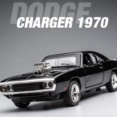 [Taxa Inclusa/Moedas/DESCRIÇÃO] - Miniatura Colecionável 1:32 Dodge Challenger 1970 Velozes e Furiosos