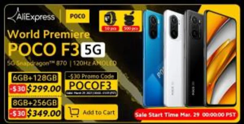 Smartphone POCO F3 5G - R$1722