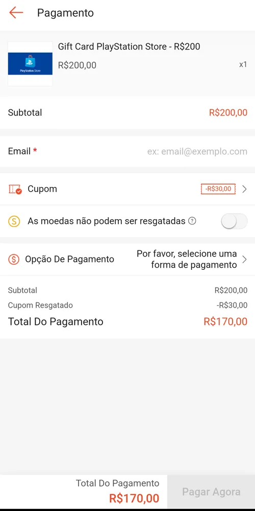 Imagem na descrição da promoção