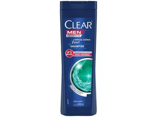 Shampoo Anticaspa Clear Men Limpeza Diária 2 em 1 400ml