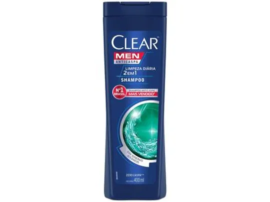 Shampoo Anticaspa Clear Men Limpeza Diária 2 em 1 400ml