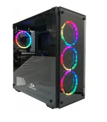 Gabinete Gamer Redragon, Wheel Jack, Mid Tower, Vidro Temperado, Black