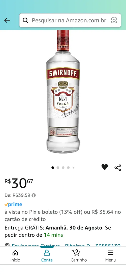 Imagem na descrição da promoção