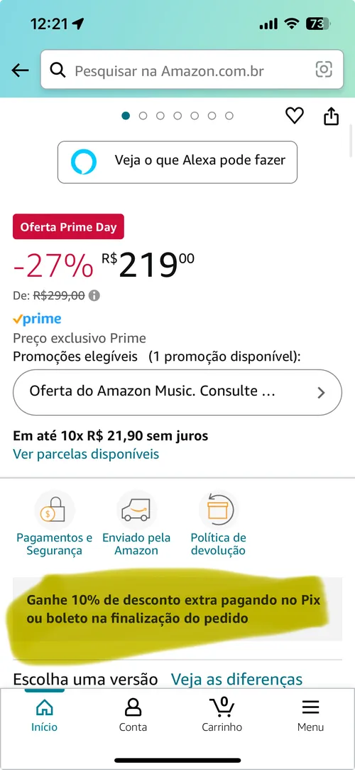 Imagen na descrição da promoção