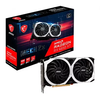 PLACA DE VIDEO MSI RADEON RX 6650 XT MECH 2X OC, 8GB, GDDR6, 128-BIT, 912-V502-062