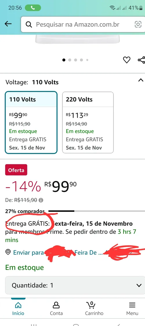 Imagem na descrição da promoção