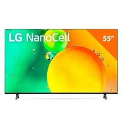 Smart TV LG 55" 4K NanoCell 55NANO75SQA, ThinQ AI, Wi-Fi Integrado