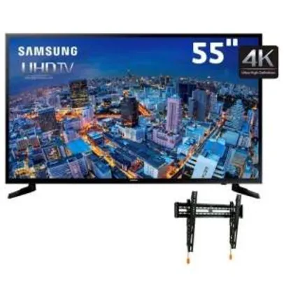 [Pontofrio] Smart TV LED 55" Ultra HD 4K Samsung 55JU6000 + Suporte de Parede Inclinável ELG A03V6 R$ 3.144