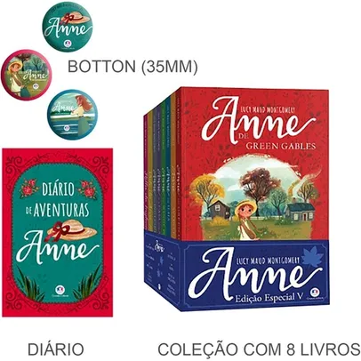 Coleçao Anne De Green Gables + Diário De Aventura + Bottons - 1ª Ed.